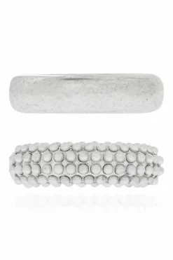 AllSaints SILVER Set of two different rings