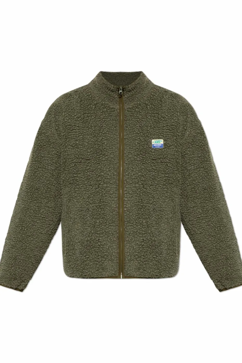 American Vintage GREEN Furry sweatshirt with logo patch
