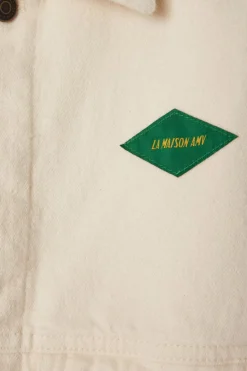American Vintage Kids cream Jacket with logo