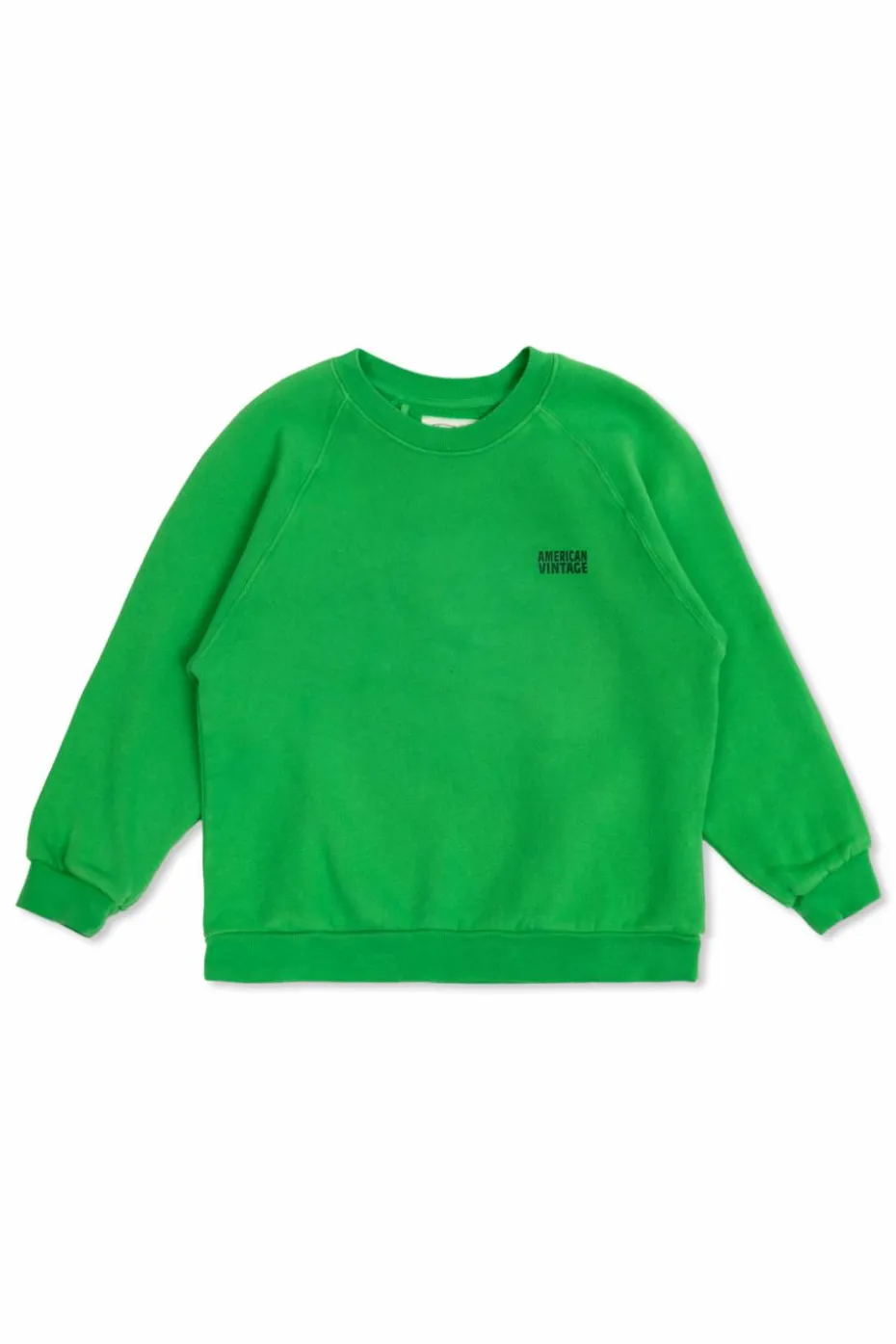 American Vintage Kids GREEN Sweatshirt with printed logo