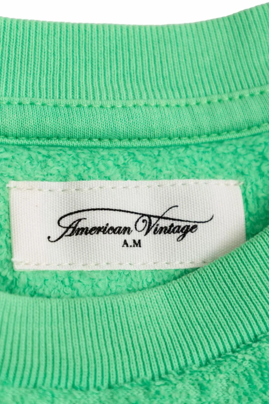 American Vintage Kids GREEN T-shirt with decorative finish