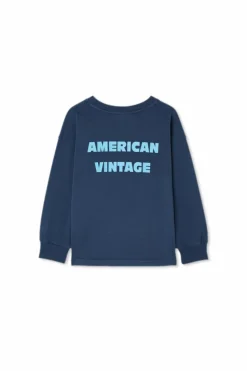 American Vintage Kids NAVY BLUE T-shirt with logo