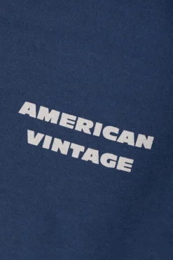 American Vintage Kids NAVY BLUE T-shirt with logo