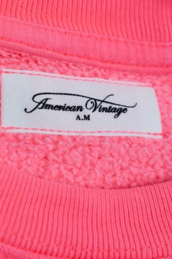 American Vintage Kids neon Sweatshirt with logo