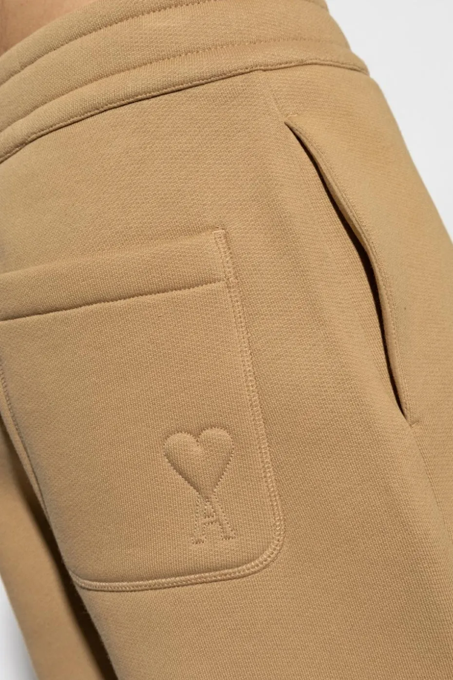 Ami Alexandre Mattiussi beige Sweatpants with stitching