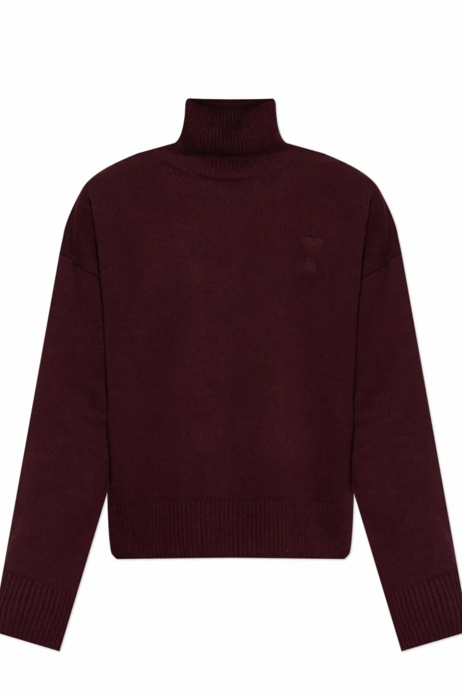 Ami Alexandre Mattiussi BURGUNDY Wool turtleneck