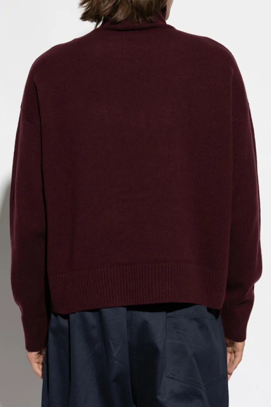 Ami Alexandre Mattiussi BURGUNDY Wool turtleneck