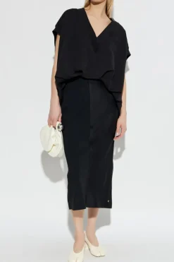 Ami Alexandre Mattiussi BLACK Skirt with stitching
