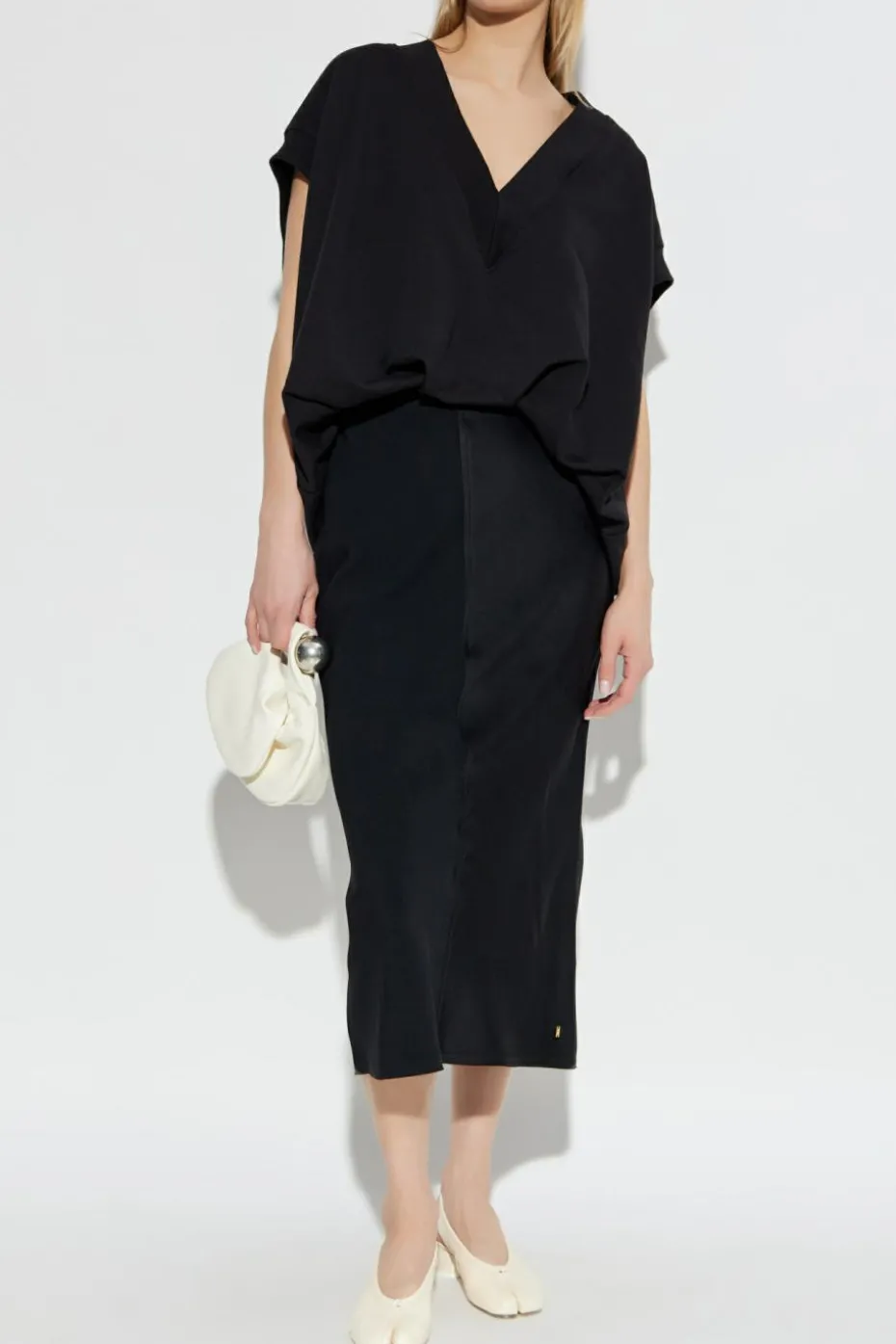 Ami Alexandre Mattiussi BLACK Skirt with stitching