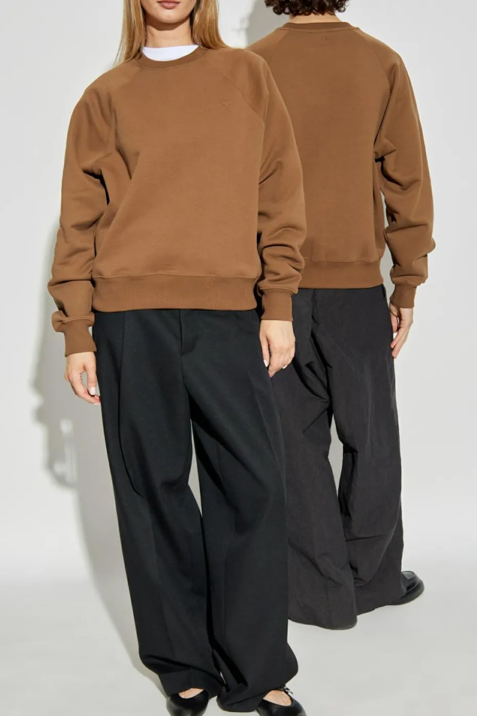 Ami Alexandre Mattiussi BROWN Sweatshirt with logo