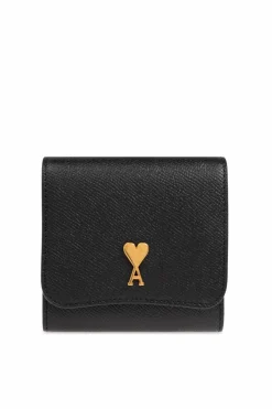 Ami Alexandre Mattiussi BLACK Leather wallet