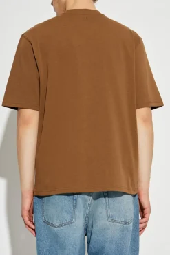 Ami Alexandre Mattiussi BROWN T-shirt with logo