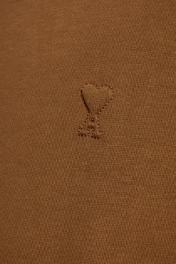 Ami Alexandre Mattiussi BROWN T-shirt with logo