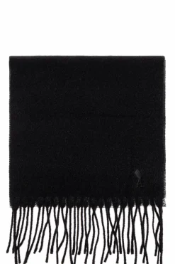 Ami Alexandre Mattiussi BLACK Wool scarf with logo