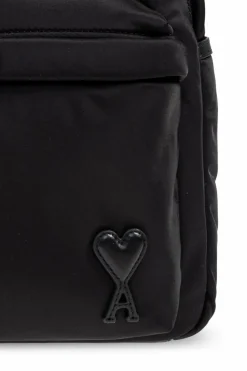 Ami Alexandre Mattiussi BLACK Backpack with logo