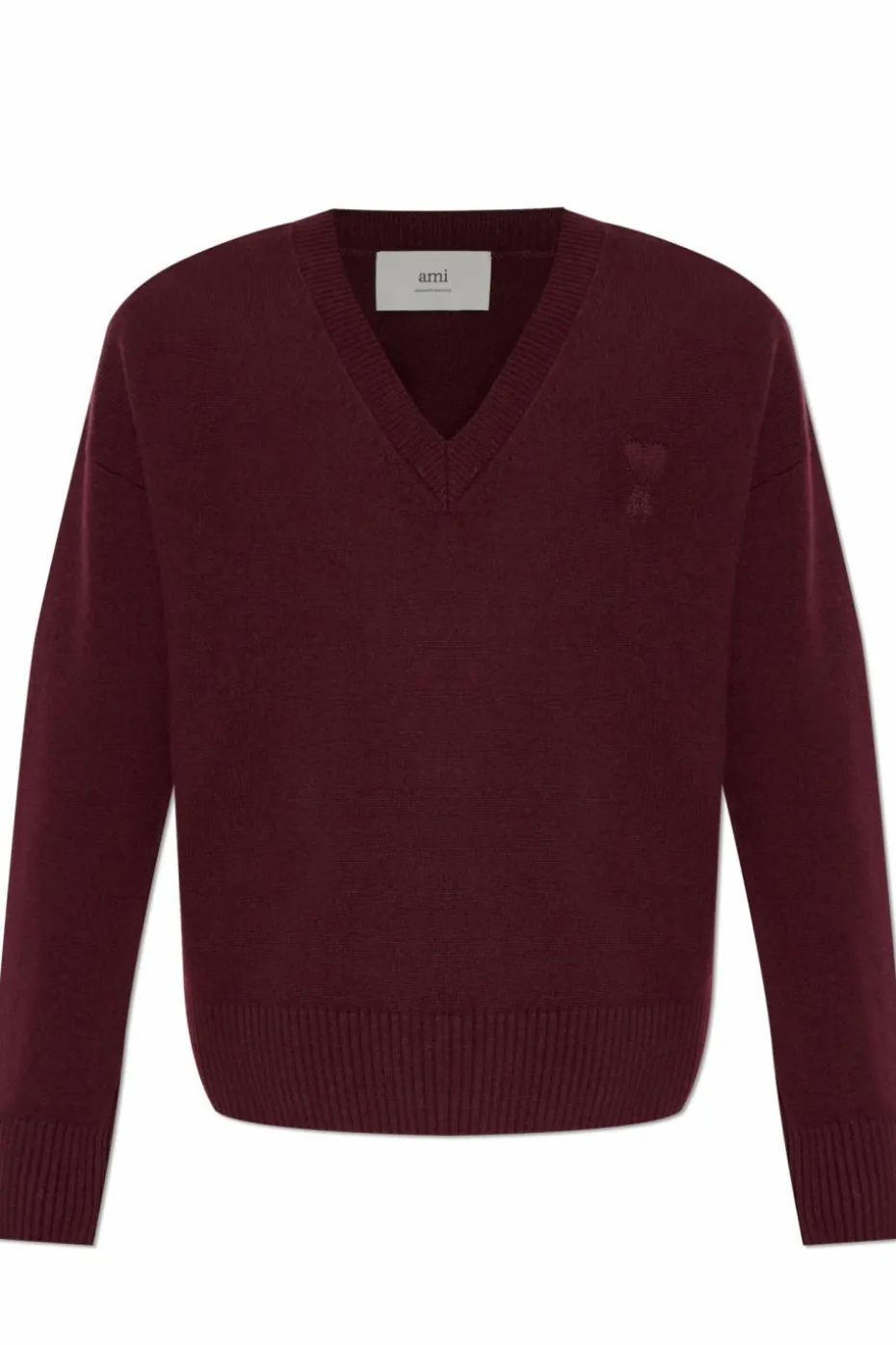 Ami Alexandre Mattiussi BURGUNDY Wool sweater