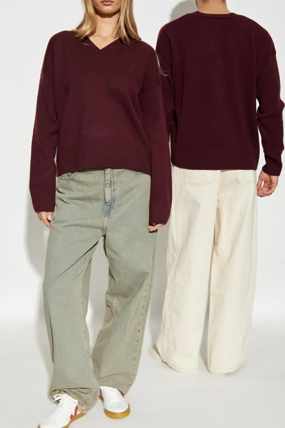 Ami Alexandre Mattiussi BURGUNDY Wool sweater