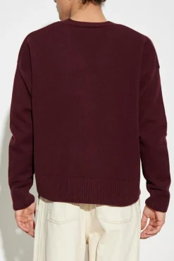 Ami Alexandre Mattiussi BURGUNDY Wool sweater
