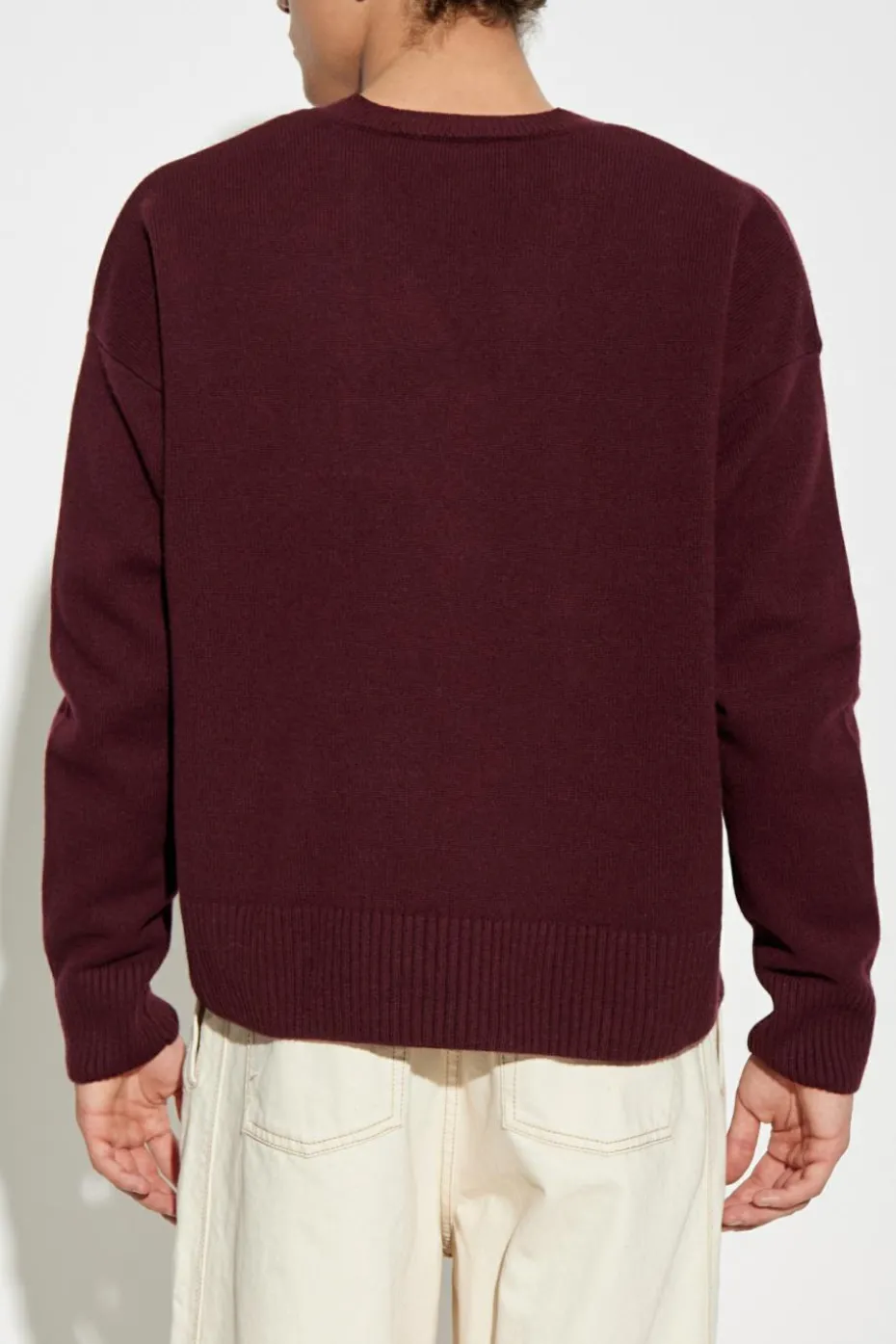 Ami Alexandre Mattiussi BURGUNDY Wool sweater