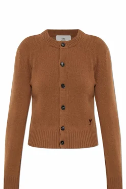 Ami Alexandre Mattiussi BROWN Cashmere cardigan