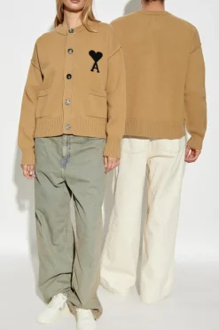 Ami Alexandre Mattiussi beige Wool cardigan
