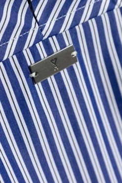 Ami Alexandre Mattiussi BLUE Striped shirt