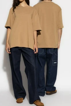 Ami Alexandre Mattiussi beige T-shirt with logo