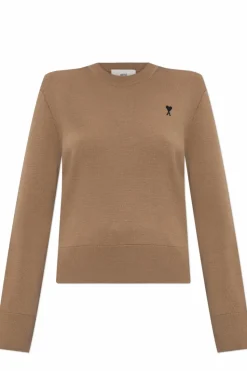 Ami Alexandre Mattiussi BROWN Sweater with logo