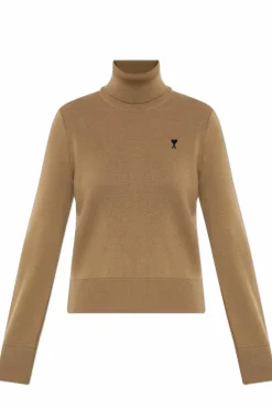 Ami Alexandre Mattiussi beige Wool turtleneck