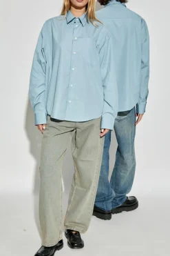 Ami Alexandre Mattiussi BLUE Shirt with logo