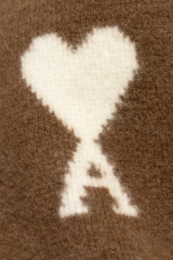 Ami Alexandre Mattiussi BROWN Sweater with logo