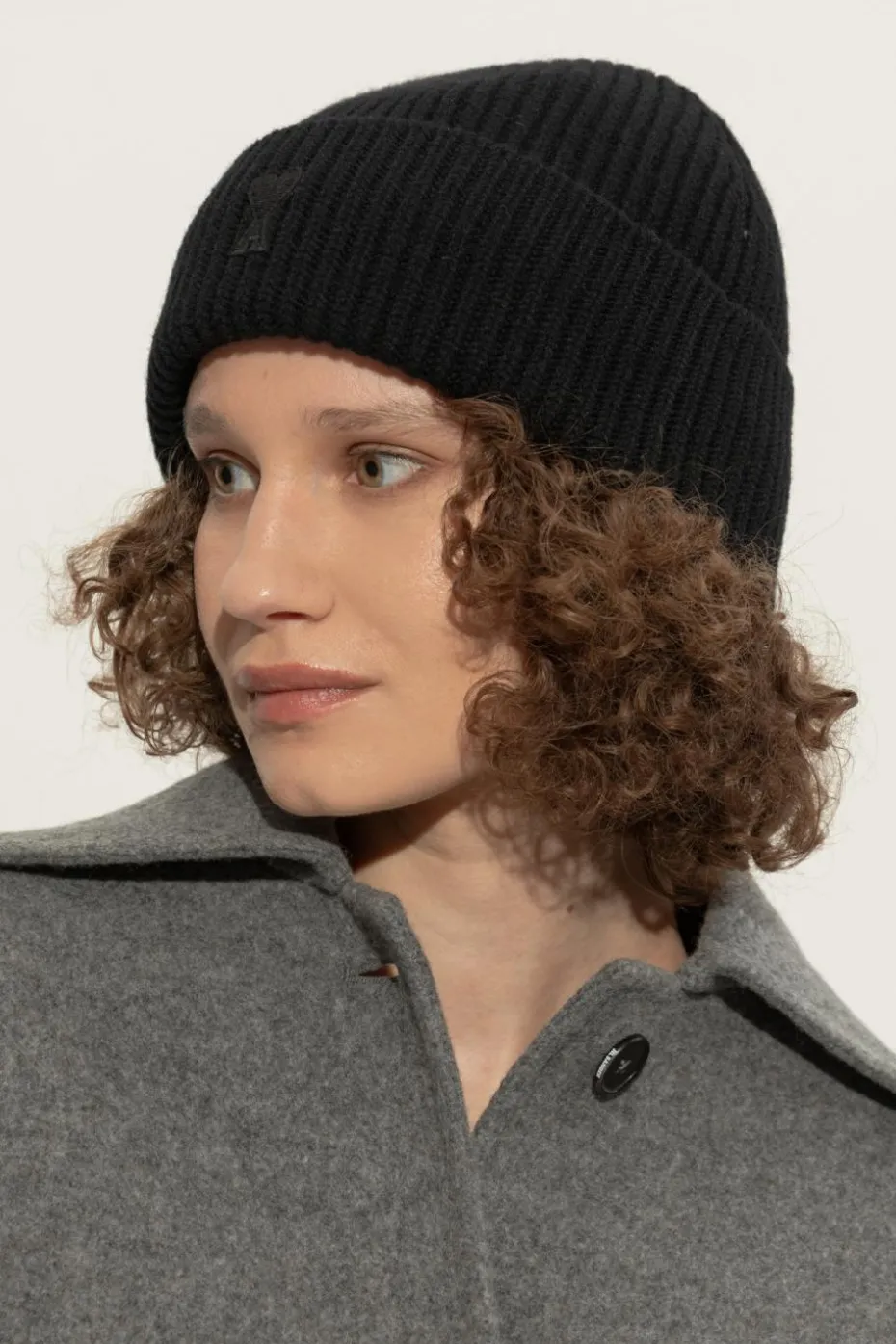 Ami Alexandre Mattiussi BLACK Wool beanie