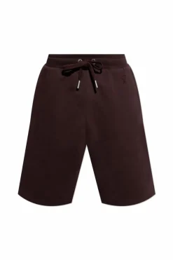 Ami Alexandre Mattiussi BURGUNDY Logo shorts
