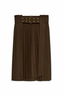 Ami Alexandre Mattiussi BROWN Pleated skirt