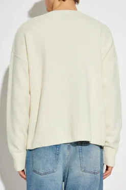 Ami Alexandre Mattiussi cream Sweater with logo