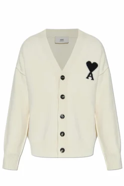Ami Alexandre Mattiussi cream Wool cardigan
