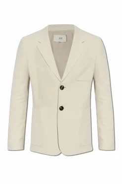 Ami Alexandre Mattiussi cream Blazer with open lapels