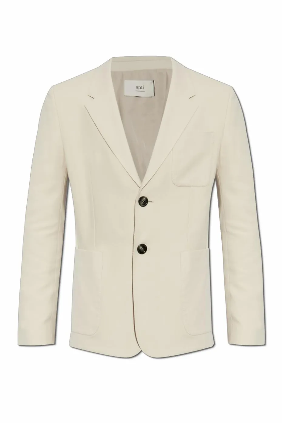 Ami Alexandre Mattiussi cream Blazer with open lapels