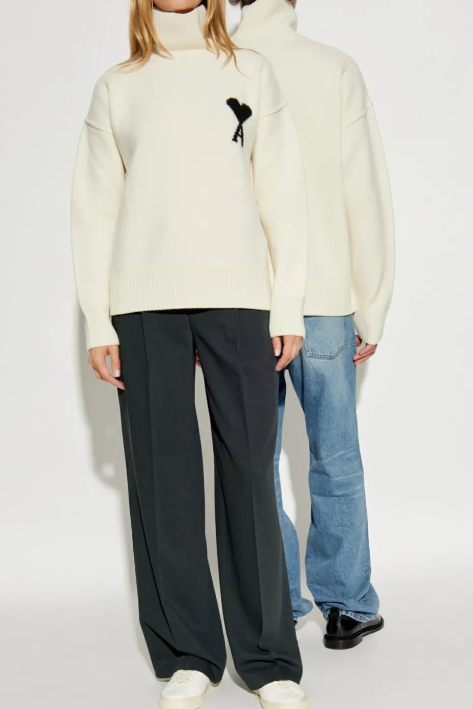 Ami Alexandre Mattiussi cream Wool turtleneck