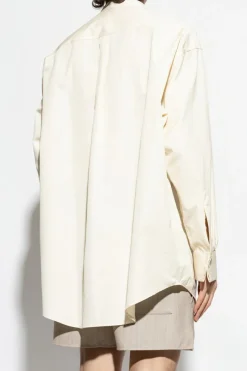 Ami Alexandre Mattiussi cream Pleated shirt