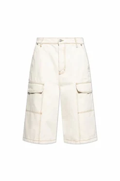 Ami Alexandre Mattiussi cream Logo shorts
