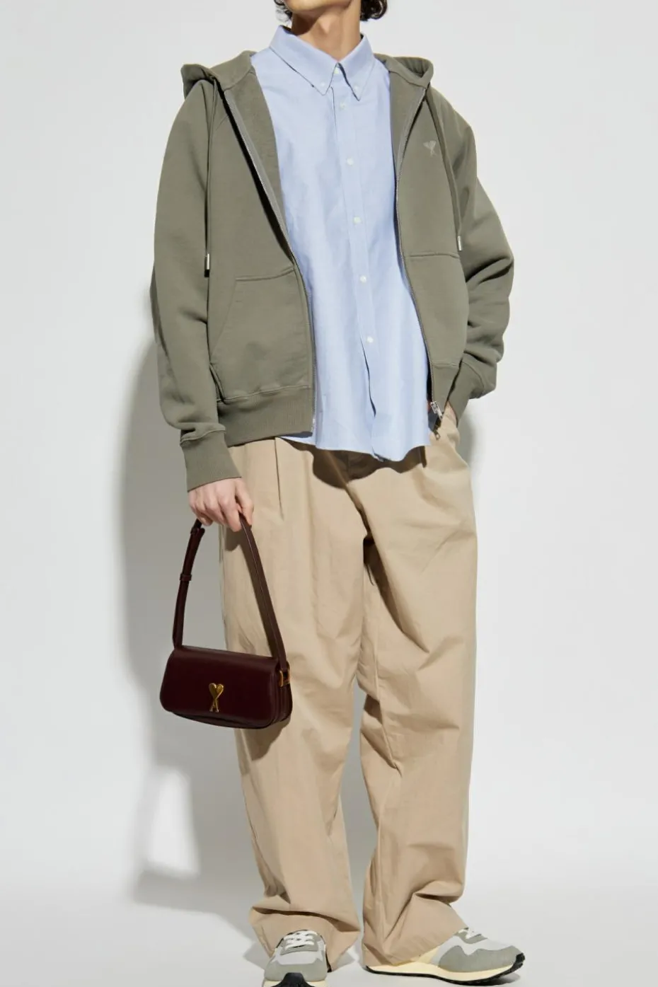 Ami Alexandre Mattiussi GREY Sweatshirt with logo