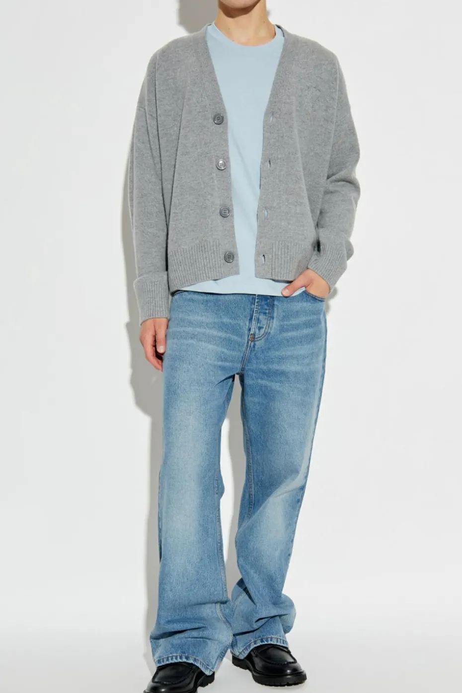 Ami Alexandre Mattiussi GREY Wool cardigan