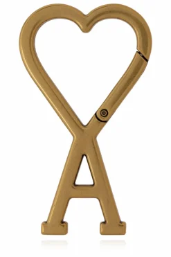 Ami Alexandre Mattiussi GOLD Keychain with logo