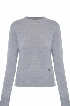 Ami Alexandre Mattiussi GREY Thin wool sweater
