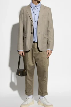 Ami Alexandre Mattiussi GREEN Pants with logo