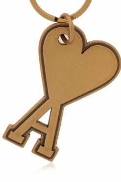 Ami Alexandre Mattiussi GOLD Keyring with charm