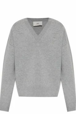 Ami Alexandre Mattiussi GREY Sweater with logo