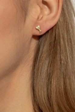 Ami Alexandre Mattiussi GOLD Single earring in the shape of the logo