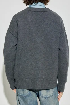 Ami Alexandre Mattiussi GREY Wool cardigan